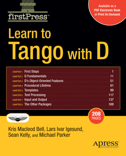 Learn to Tango with D book cover by Kris Bell, Lars Ivar Igesund, Sean Kelly, Erik Parker