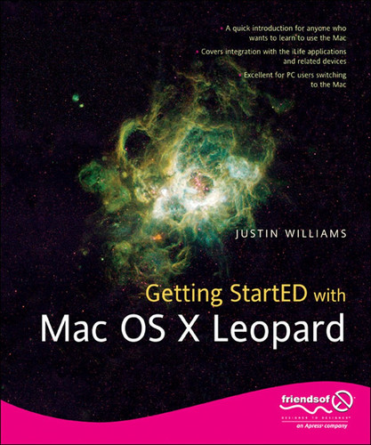 Getting StartED with Mac OS X Leopard book cover by Justin Williams