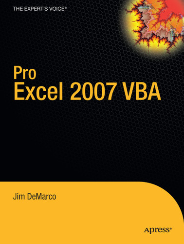 Pro Excel 2007 VBA book cover by Jim DeMarco