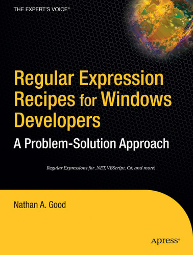Regular Expression Recipes for Windows Developers: A Problem-Solution Approach book cover by Nathan Good
