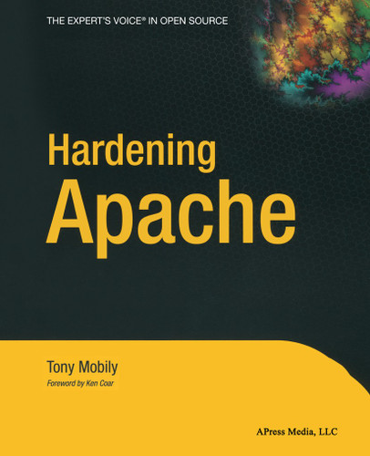Hardening Apache book cover by Tony Mobily