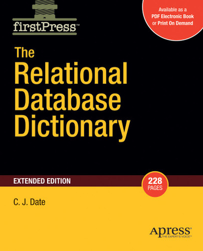 The Relational Database Dictionary, Extended Edition book cover by Christopher Date