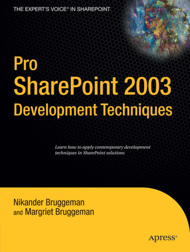 Pro SharePoint 2003 Development Techniques book cover by Margriet Bruggeman
