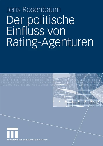 Der politische Einfluss von Rating-Agenturen book cover by Jens Rosenbaum