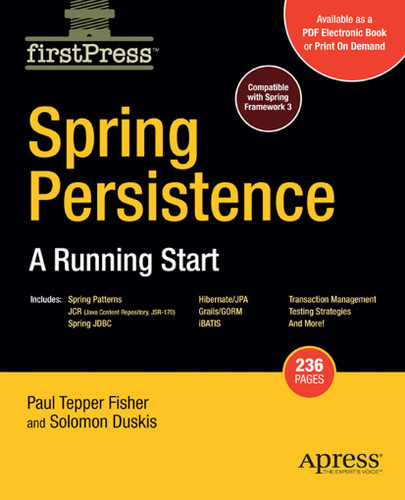 Spring Persistence -- A Running Start book cover by Mark Fisher, Solomon Duskis