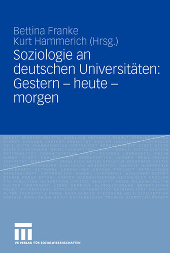 Soziologie an deutschen Universitäten: Gestern - heute - morgen book cover by 