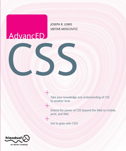 AdvancED CSS book cover by Joe Lewis, Meitar Moscovitz