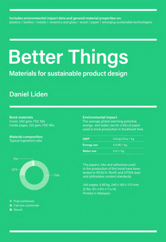 Better Things: Materials for Sustainable Product Design book cover by Daniel Liden