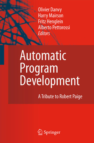 Automatic Program Development: A Tribute to Robert Paige book cover by 