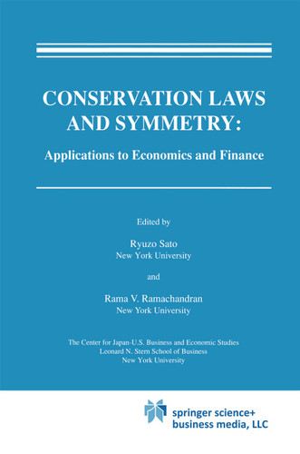 Conservation Laws and Symmetry: Applications to Economics and Finance book cover by 