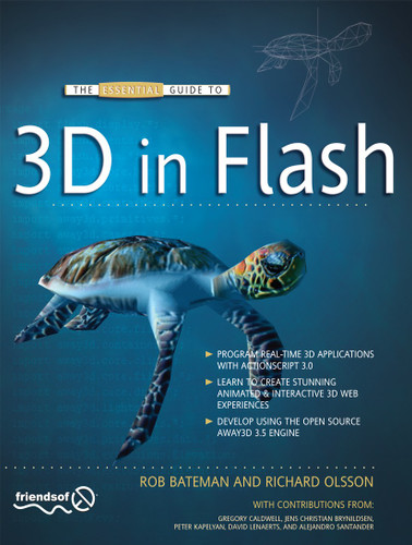 The Essential Guide to 3D in Flash book cover by Richard Olsson, Rob Bateman