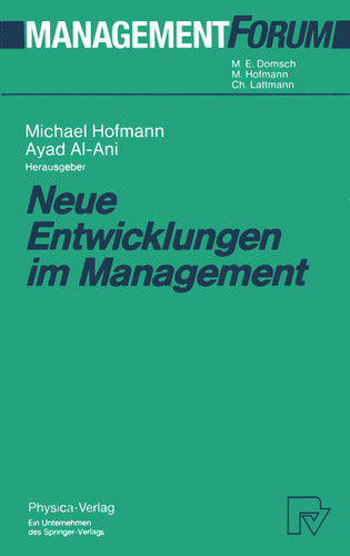 Neue Entwicklungen im Management (Management Forum) book cover by 