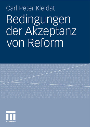 Bedingungen der Akzeptanz von Reform book cover by Carl Peter Kleidat