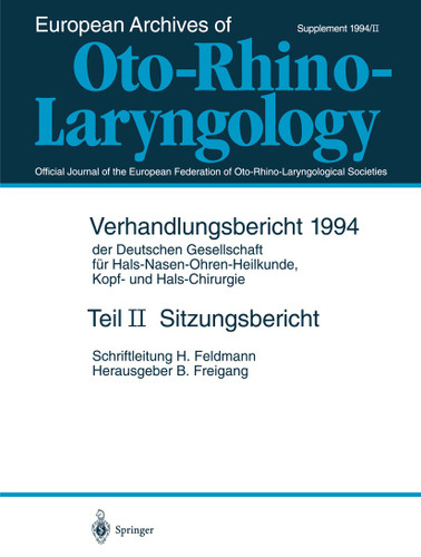 Sitzungsbericht (Verhandlungsbericht der Deutschen Gesellschaft für Hals-Nasen-Ohren-Heilkunde, Kopf- und Hals-Chirurgie #1994 / 2) book cover by 