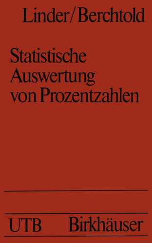 Statistische Auswertung von Prozentzahlen: Probit- und Logitanalyse mit EDV book cover by Linder, BERCHTOLD