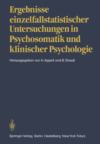 Ergebnisse einzelfallstatistischer Untersuchungen in Psychosomatik und klinischer Psychologie book cover by 