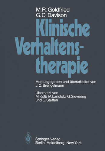 Klinische Verhaltenstherapie book cover by M.R. Goldfried, G.C. Davison