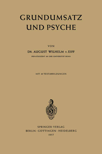 Grundumsatz und Psyche book cover by August W.v. Eiff