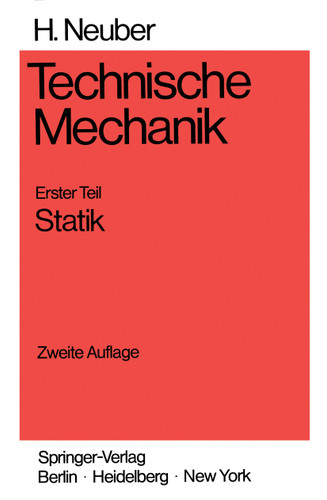 Technische Mechanik: Methodische Einführung book cover by Heinz Neuber
