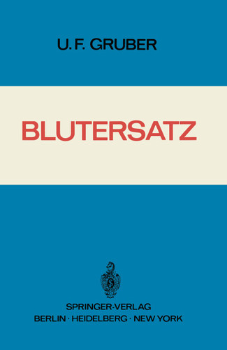 Blutersatz book cover by Ulrich Franz Gruber