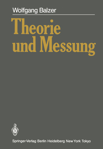 Theorie und Messung book cover by Wolfgang Balzer
