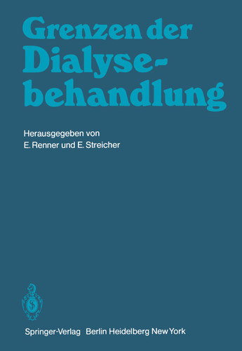 Grenzen der Dialysebehandlung book cover by 