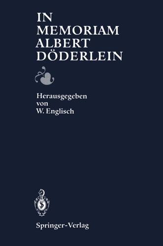 In Memoriam Albert Döderlein book cover by 
