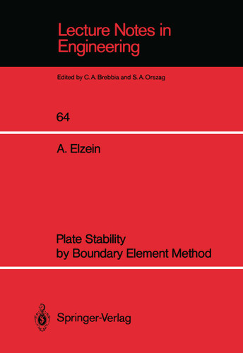 Plate Stability by Boundary Element Method (Lecture Notes in Engineering #64) book cover by Abbas Elzein