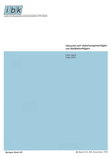Versuche zum Verformungsvermögen von Stahlbetonträgern (Institut für Baustatik und Konstruktion #202) book cover by Viktor Sigrist, Peter Marti