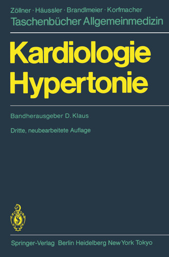 Kardiologie Hypertonie (Taschenbücher Allgemeinmedizin) book cover by D.H. Antoni, W. Hahn, D. Klaus, H. Lydtin, P. Trenkwalder, E. Zeh