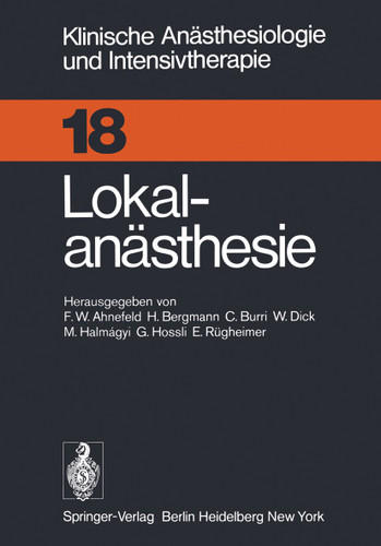 Lokalanästhesie (Klinische Anästhesiologie und Intensivtherapie #18) book cover by 