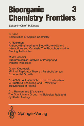 Bioorganic Chemistry Frontiers (Bioorganic Chemistry Frontiers #3) book cover by 