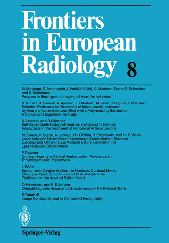 Frontiers in European Radiology (Frontiers in European Radiology #8) book cover by A. L. Baert, F. H. W. Heuck