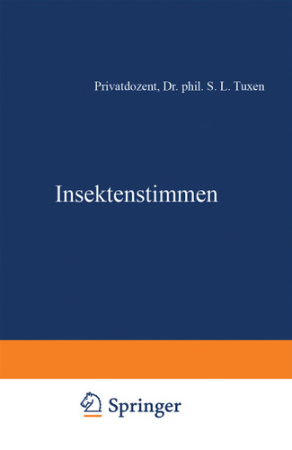Insektenstimmen (Verständliche Wissenschaft #88) book cover by S.L. Tuxen