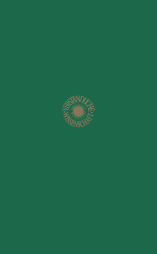 Die Welt der Sinne: Eine gemeinverständliche Einführung in die Sinnesphysiologie (Verständliche Wissenschaft #19) book cover by W. v. Buddenbrock