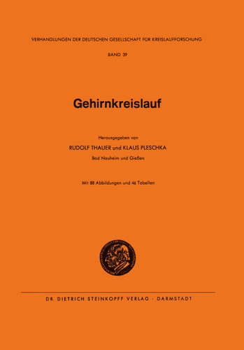 Gehirnkreislauf (Verhandlungen der Deutschen Gesellschaft für Herz- und Kreislaufforschung #39) book cover by Rudolf Thauer, Klaus Pleschka