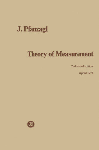Theory of Measurement book cover by J. Pfanzagl