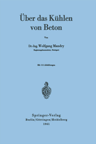 Über das Kühlen von Beton book cover by W. Mandry