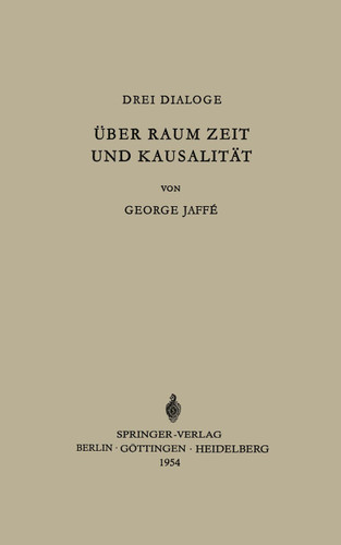 Über Raum, Zeit und Kausalität book cover by George Jaffe