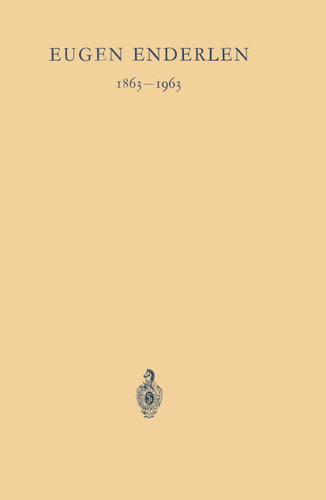 Eugen Enderlen 1863–1963: Festschrift. 4 Vorträge book cover by Werner Wachsmuth, R. Nissen, L. Zukschwerdt, W. Lutzeyer