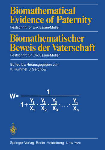 Biomathematical Evidence of Paternity / Biomathematischer Beweis der Vaterschaft: Festschrift for Erik Essen-Möller / Festschrift für Erik Essen-Möller book cover by 