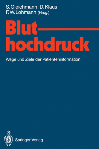 Bluthochdruck: Wege und Ziele der Patienteninformation book cover by 