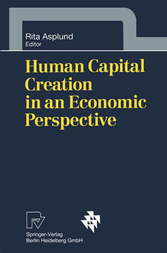 Human Capital Creation in an Economic Perspective book cover by 