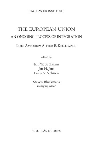 The European Union: An Ongoing Process of Integration book cover by 