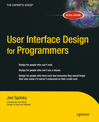 User Interface Design for Programmers book cover by Avram Joel Spolsky