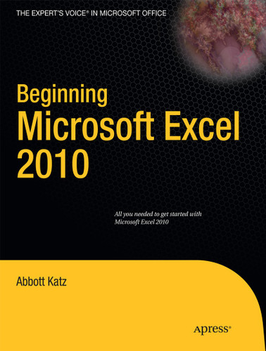 Beginning Microsoft Excel 2010 book cover by Abbott Katz