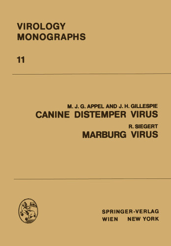 Canine Distemper Virus: Marburg Virus (Virology Monographs Die Virusforschung in Einzeldarstellungen #11) book cover by M.J.G. Appel, J.H. Gillespie, R. Siegert