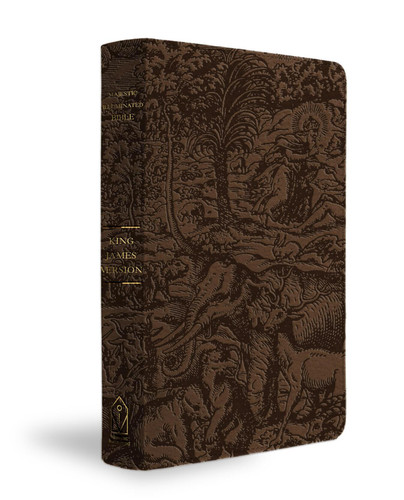 KJV Majestic Illuminated Bible (Brown LeatherLuxe) book cover by FaithWords