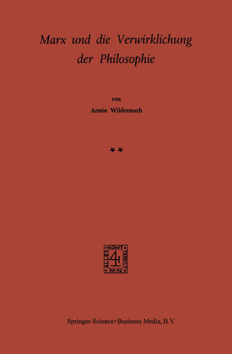 Marx und die Verwirklichung der Philosophie book cover by A. Wildermuth