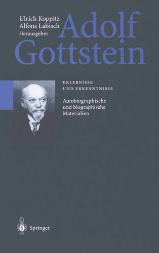 Adolf Gottstein: Erlebnisse und Erkenntnisse book cover by 